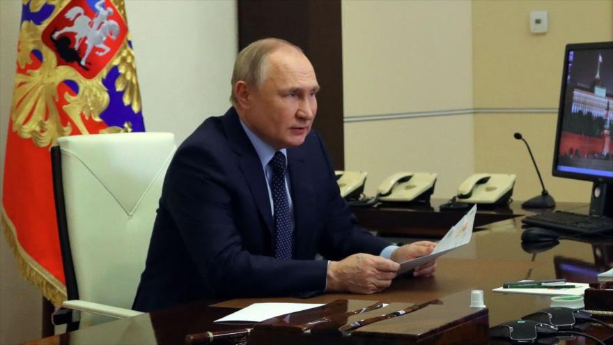 El presidente de Rusia, Vladímir Putin, durante una reunión laboral. 
