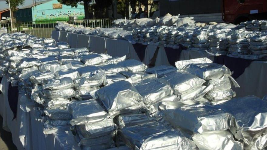 La confiscación de un cargamento de drogas en la provincia de Azerbaiyán Occidental, en el noroeste de Irán.