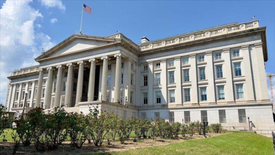 El edificio del Departamento de Tesoro de EE.UU. en Washington, la capital.