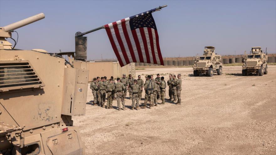 Soldados del Ejército de EE.UU. en una base militar en el noreste de Siria, 25 de mayo de 2021.