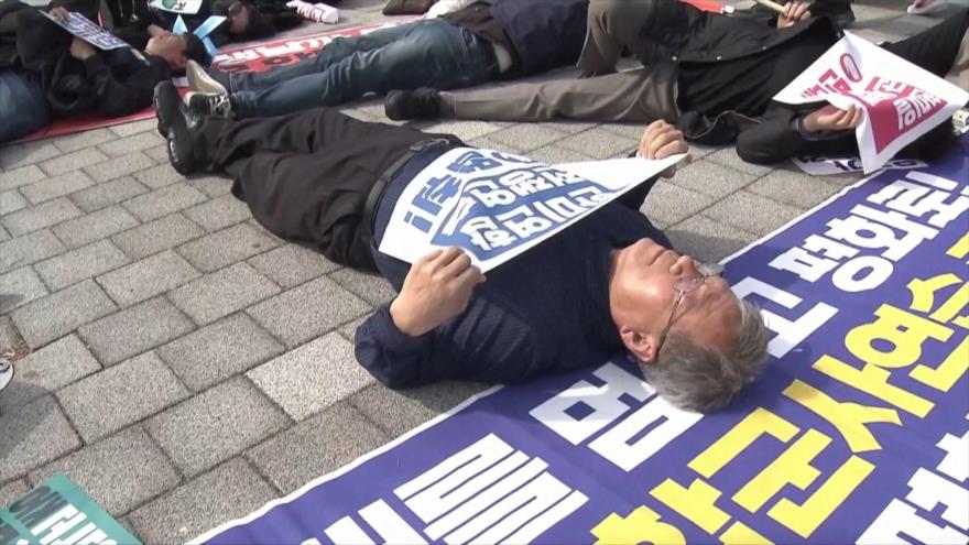 Surcoreanos protestan contra alianza militar con EEUU | HISPANTV