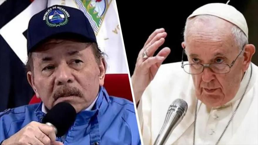 Imagen combinada del papa Francisco y el presidente de Nicaragua, Daniel Ortega. 