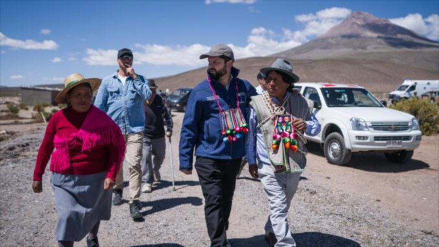 Presidente de Chile recorre regiones fronterizas de su país con Bolivia, 15 de marzo de 2023. Cortesía: VivirEdiciones