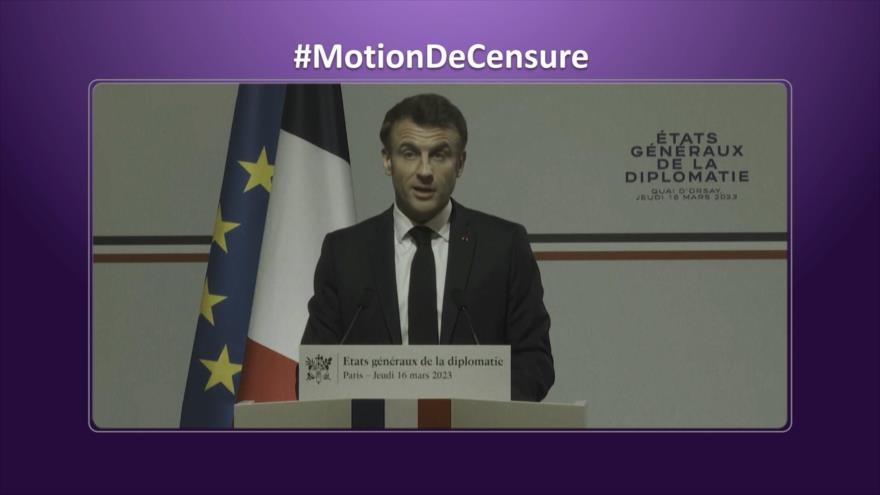 Moción de censura contra Gobierno de Macron por reforma de pensiones | Etiquetaje