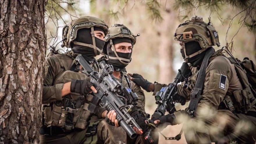 Soldados de una unidad de la fuerza aérea israelí participan en un ejercicio. 