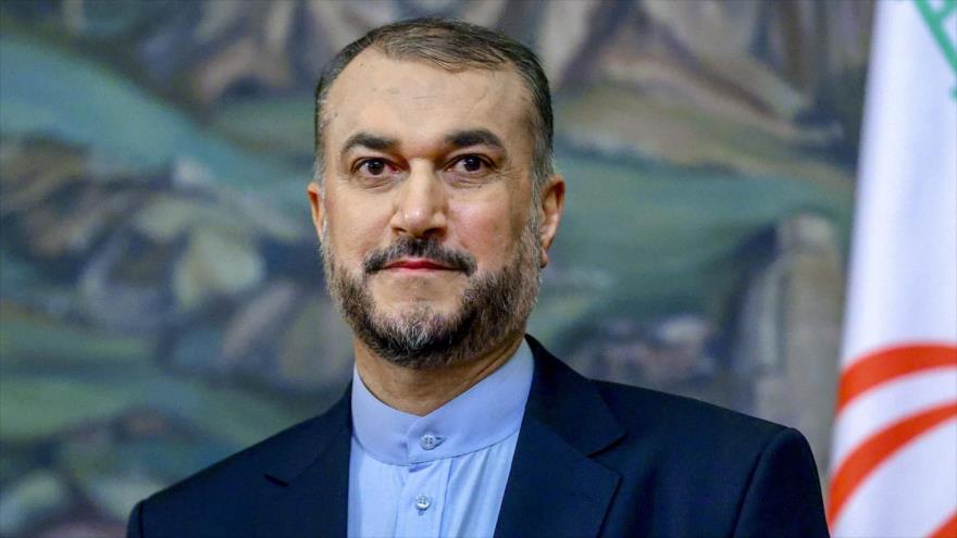 Canciller iraní, Hosein Amir Abdolahian, habla con la prensa, Moscú, 31 de agosto de 2022.