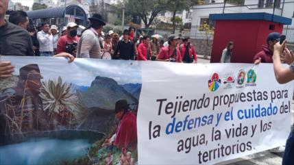 Indígenas marchan contra Lasso y a favor de Ley de Aguas