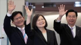 Presidenta de Taiwán viaja a EEUU en medio de advertencias de China