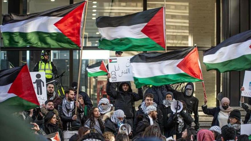 Protestan en Canadá por la violencia israelí contra palestinos