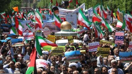 Millones de iraníes participan en la marcha del Día Mundial de Al-Quds
