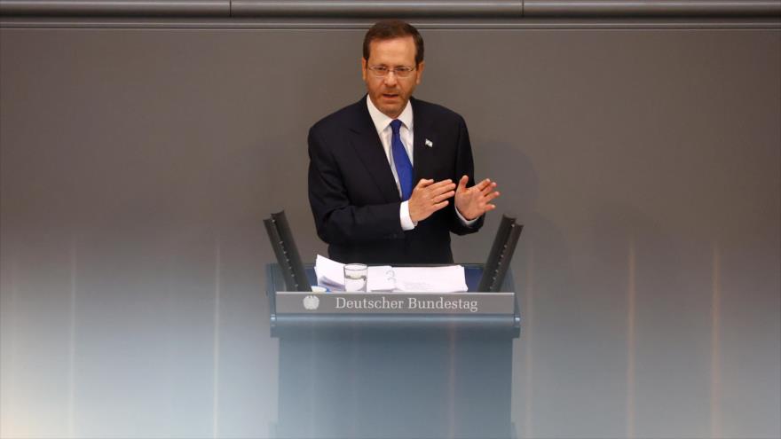 El presidente israelí, Isaac Herzog, ofrece un discurso en el Parlamento alemán, 6 de septiembre de 2022. (Foto: Reuters)
