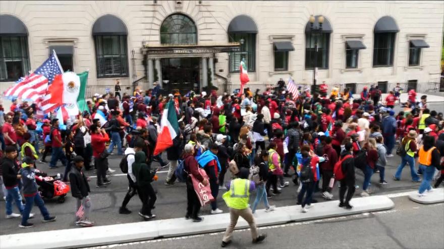 Marchan por el Día Internacional del Trabajador en EEUU