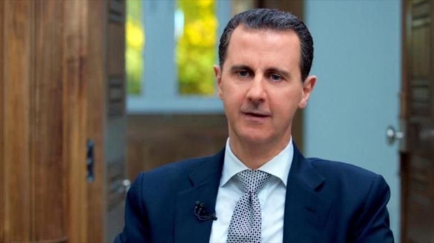 El presidente sirio, Bashar al-Asad, en una entrevista con AFP en Damasco, 13 de abril de 2017. 