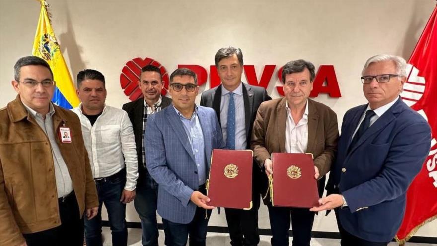 Venezuela llega con autoridades de ENI y REPSOL a acuerdo para la exportación de gas natural, 7 de mayo de 2023.
