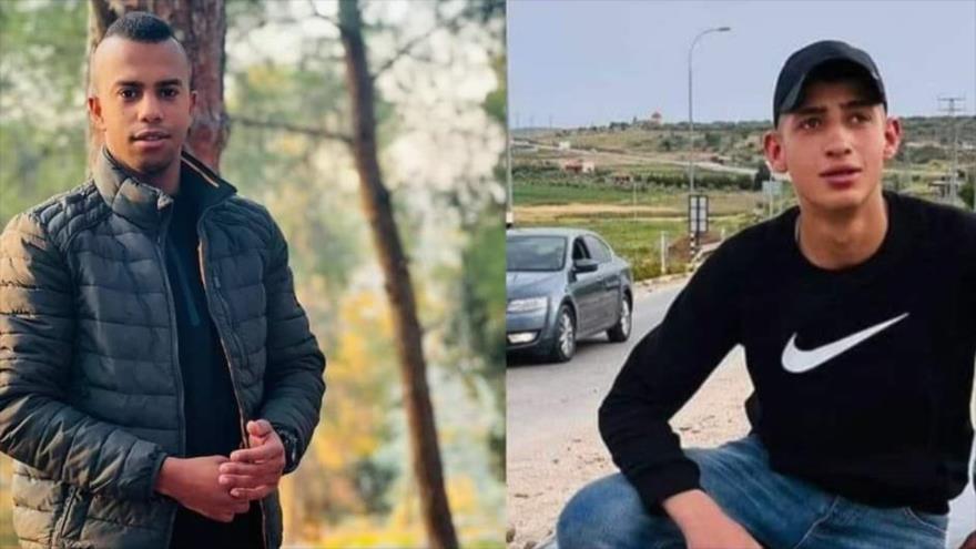 Dos jóvenes palestinos asesinados por las fuerzas israelíes durante una redada en Yenín, 10 de mayo de 2023.