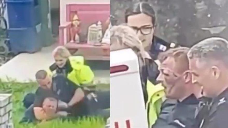 Vídeo: Oficial galés golpea sucesivamente en cabeza de un detenido