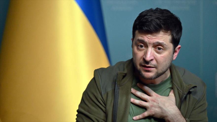 El presidente ucraniano, Volodímir Zelenski, en una videoconferencia con congresistas estadounidenses en marzo de 2022.