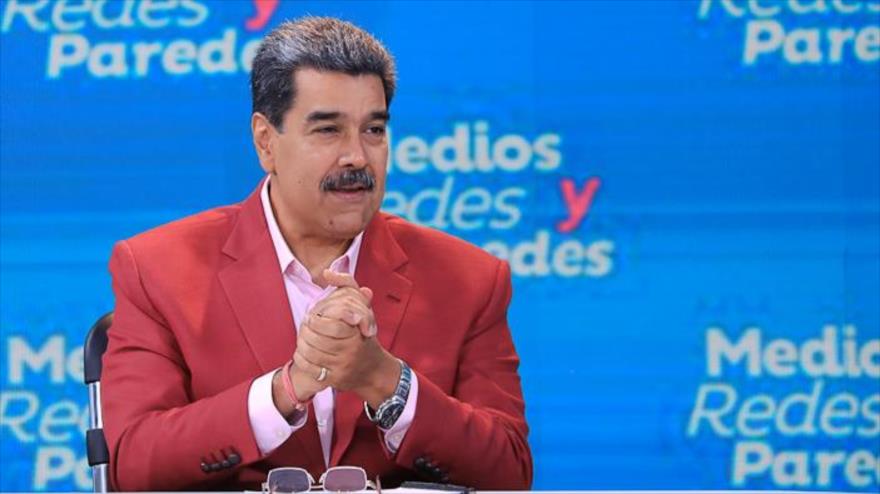El presidente de Venezuela, Nicolás Maduro, habla durante el programa ‘Con Maduro +’, 15 de mayo de 2023.
