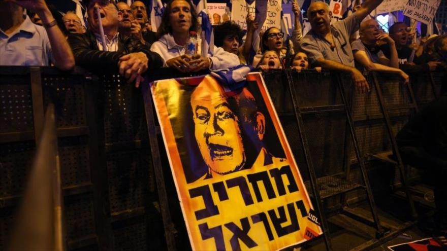 Miles de israelíes celebran 20.º sábado de protestas anti-Netanyahu