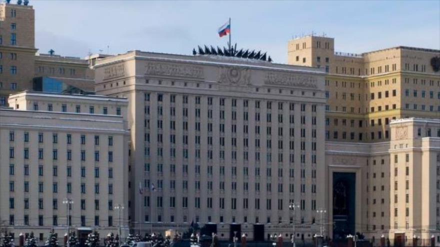 El edificio del Ministerio de la Defensa rusa en Moscú, la capital.