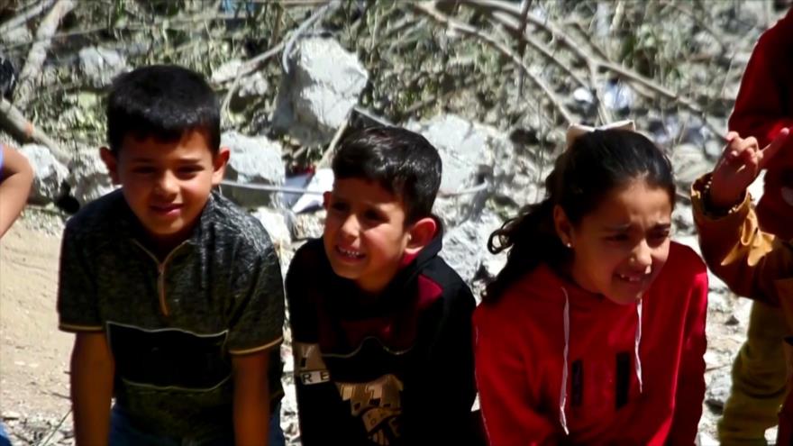 Niños palestinos siguen afectados por los bombardeos israelíes