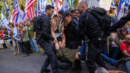 Vídeo: Policía israelí reprime protesta ante residencia de Netanyahu