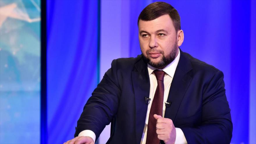 Presidente interino de Donetsk, Denis Pushilin, 27 de enero de 2022 (Foto: AFP).