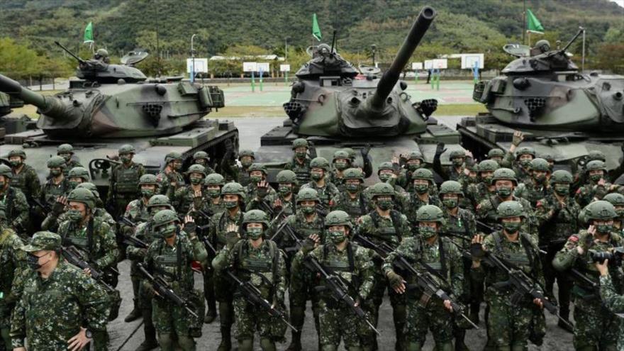 El personal militar taiwanés en una base militar en Taitung, Taiwán, 21 de enero de 2022.