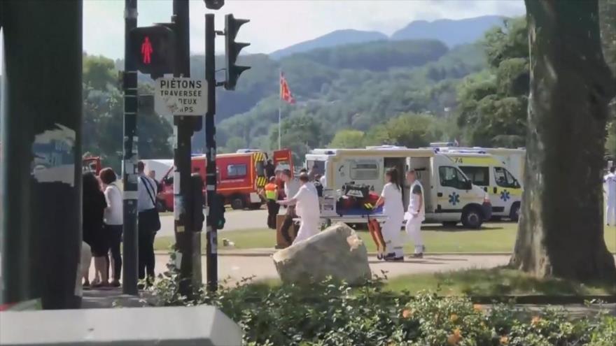 Lugar del ataque en Annecy, en sureste de Francia, 8 de junio de 2023. 