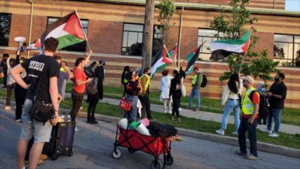 Propalestinos protestan por la visita de Naftali Bennett a Canadá