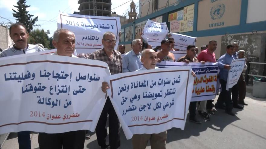 Palestinos piden solución a víctimas de la agresión israelí de 2014