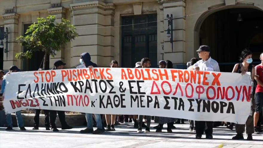 Se manifiestan en Grecia contra políticas fronterizas de la UE 
