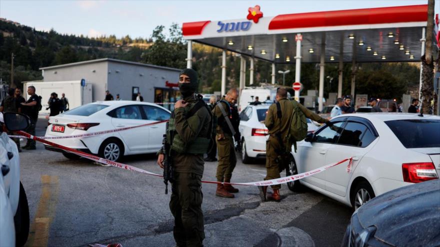 Escenario del ataque de represalia de palestinos contra varios colonos sionistas cerca del asentamiento ilegal de Eli, 20 de junio de 2023. 