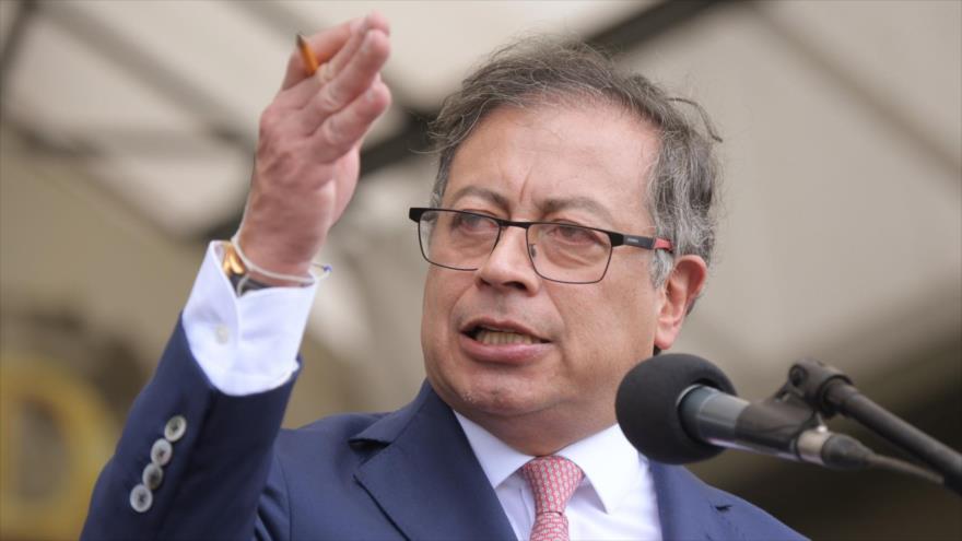 El presidente de Colombia, Gustavo Petro, durante una ceremonia en Bogotá, la capital, 2 de junio de 2023. (Foto: AFP)