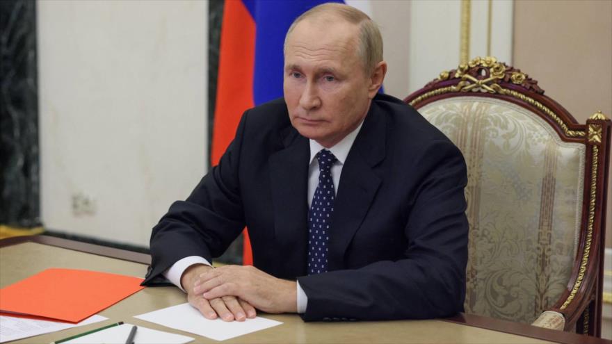 El presidente de Rusia, Vladímir Putin, durante una reunión laboral en Kremlin. 