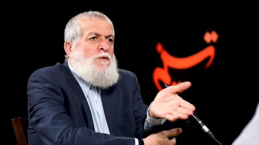 Nafez Azam, un miembro del Buró Político del movimiento de la Yihad Islámica Palestina, en una entrevista con Tasnim, 24 de junio de 2023.