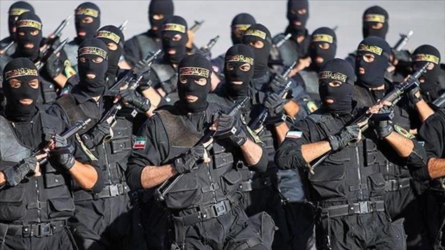 Fuerzas especiales de seguridad iraníes durante un ejercicio.