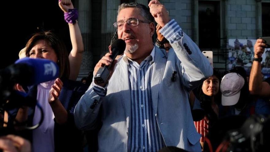 Candidato a la Presidencia de Guatemala Bernardo Arévalo del partido de izquierda Semilla, 26 de junio de 2023. Foto: Reuters