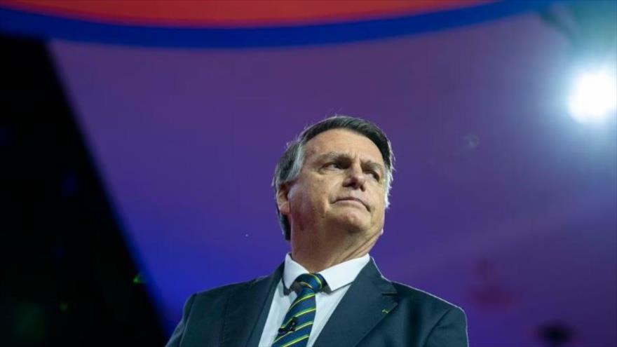 El expresidente brasileño Jair Bolsonaro durante una conferencia en Maryland, EE.UU., 4 de marzo de 2023.