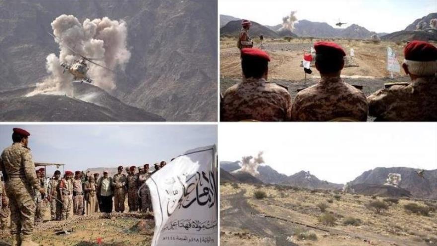 Fuerzas Armadas yemeníes realizan un ejercicio militar en la 3.ª región militar, en la ciudad de Sirwah, Marib, 10 de julio de 2023. (Foto: Al Masirah)