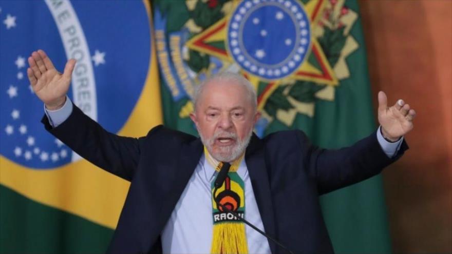 El presidente de Brasil, Luiz Inácio Lula da Silva, en un acto en Brasilia, 5 de junio de 2023. (Foto: AP)