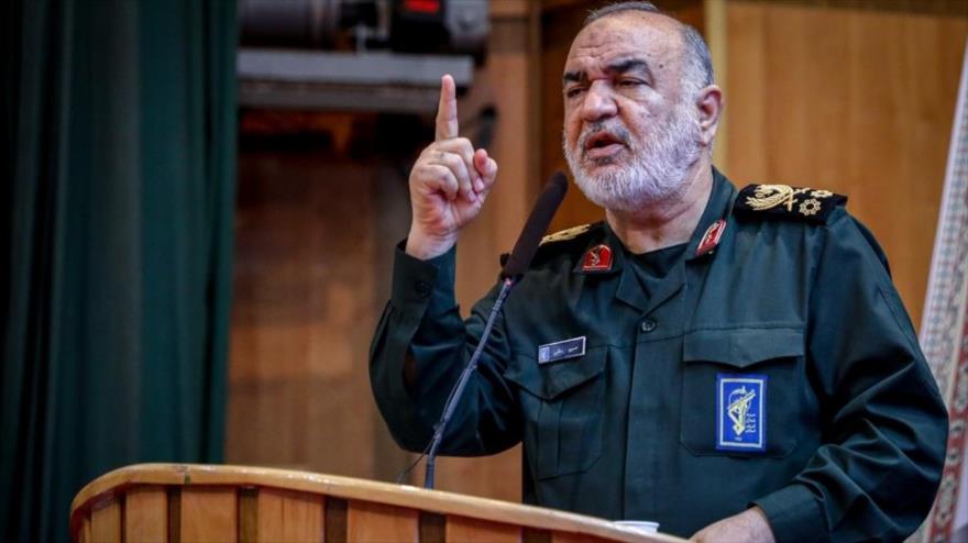 Comandante en jefe del Cuerpo de Guardianes de Irán, general de división Hosein Salami, en un acto en Teherán, 17 de julio de 2023. (Foto: Defapress)