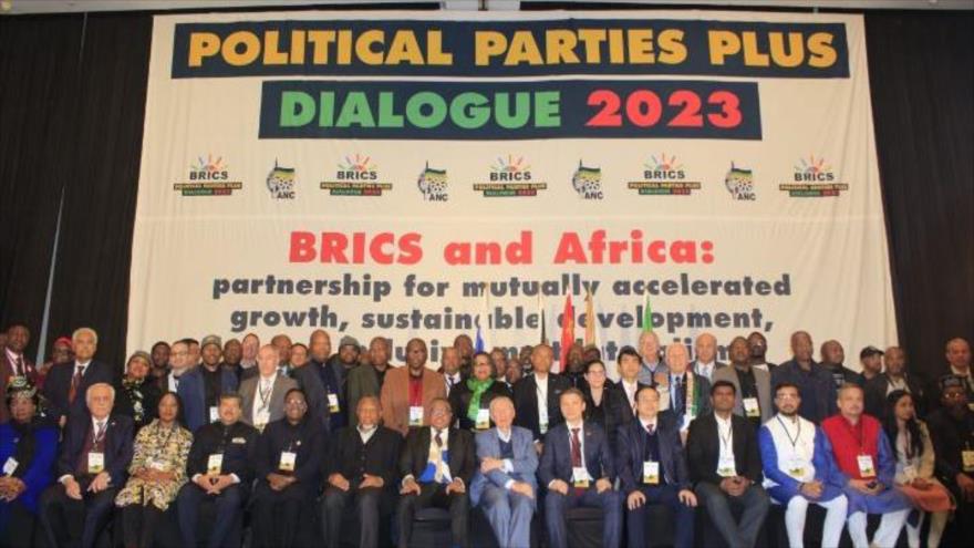 Conferencia de los miembros de BRICS celebrada en Sudáfrica, 20 de julio de 2023.