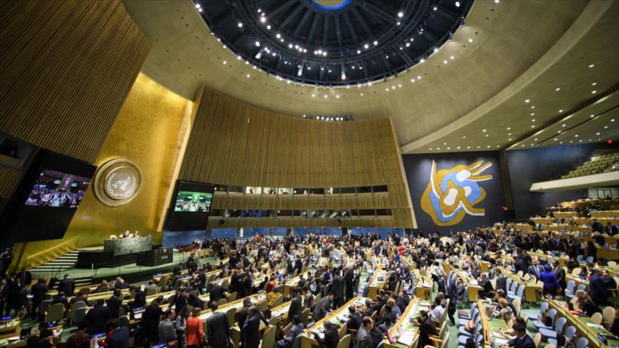 Una sesión de la Asamblea General de las Naciones Unidas.