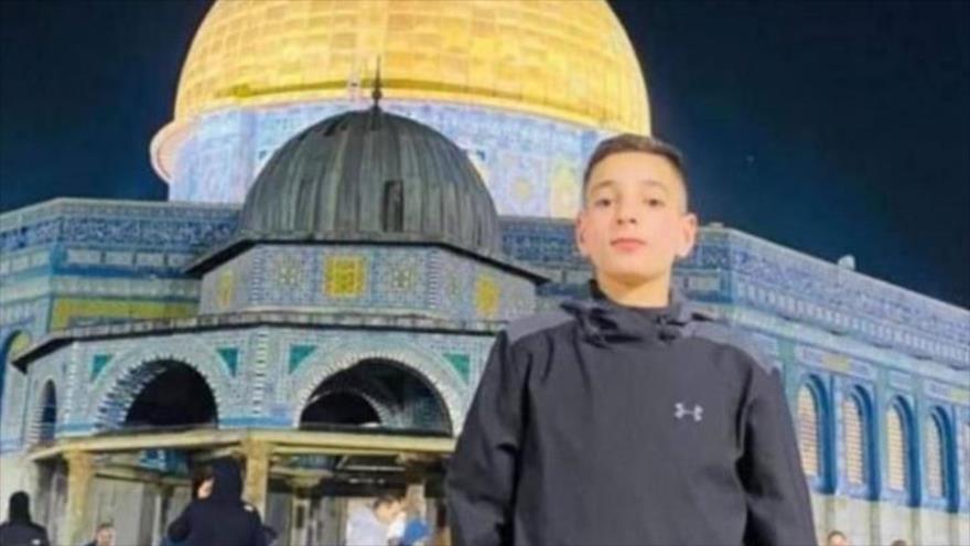 Adolescente palestino Fars Sharhabil Abu Samra, de 14 años, fue asesinado a tiros por los israelíes, 27 de julio de 2023.