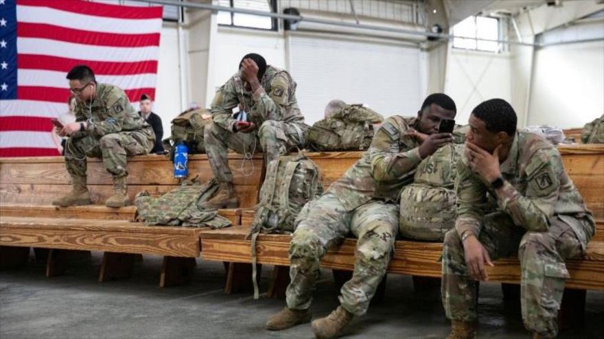 Soldados estadounidenses en Carolina del Norte, Estados Unidos ,3 de febrero de 2022.