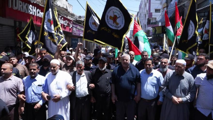 Palestinos protestan en Gaza contra crímenes de Israel