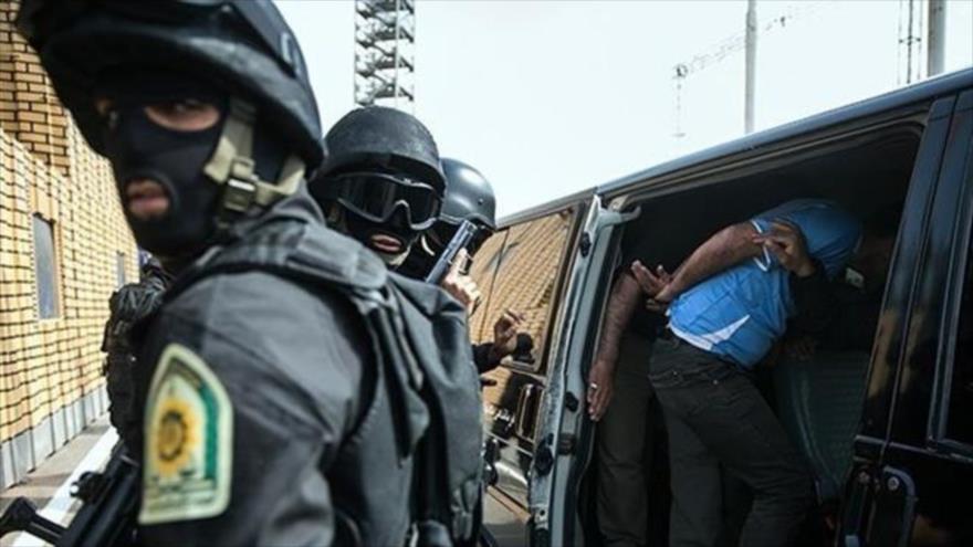Las fuerzas de seguridad iraníes durante una operación.