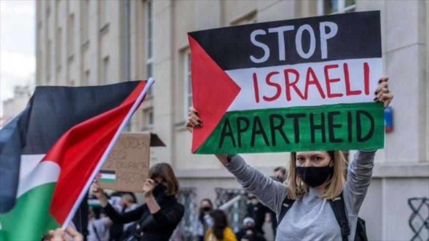 Una manifestación contra el “apartheid” israelí.