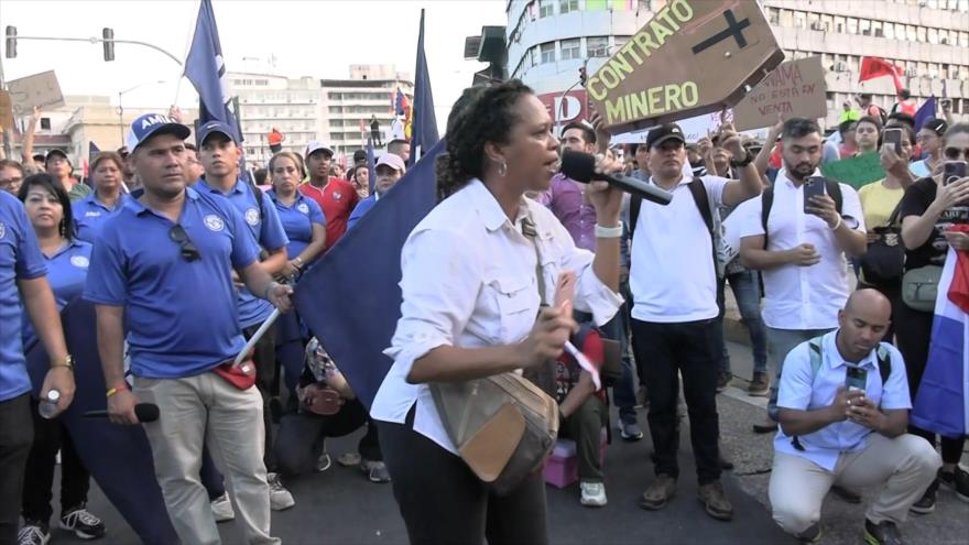 Panameños protestan contra contrato con trasnacional canadiense